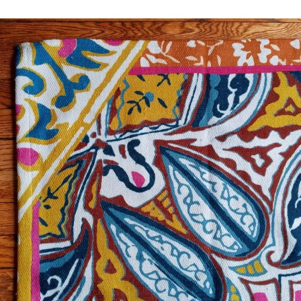 Bohemian Multicolor Floral Throw Blanket